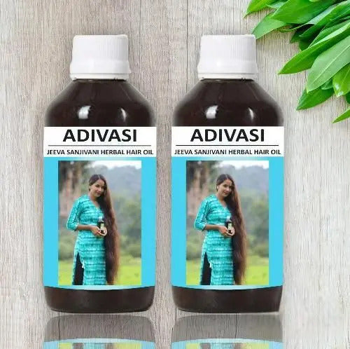 Adivasi Jeeva Sanjivani Herbal Hair Oil, Ayurvedic Hair Growth Oil, BUY 1 GET 1 FREE