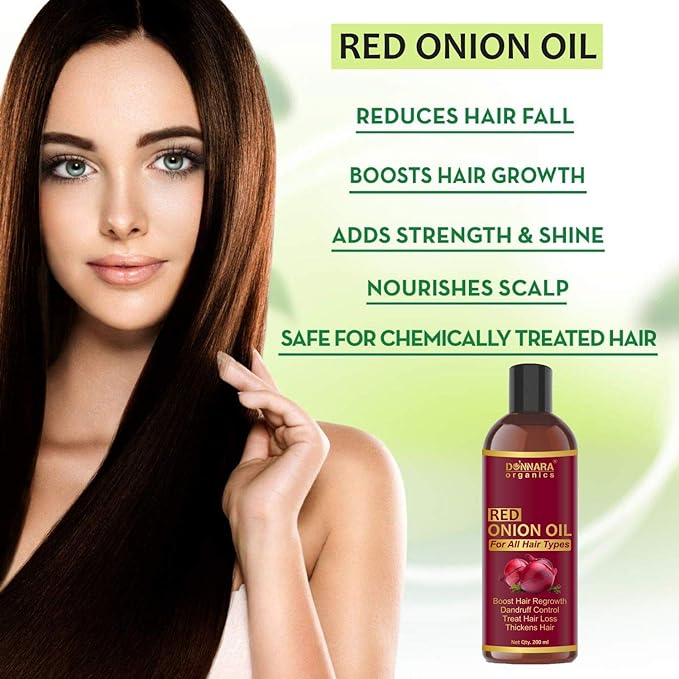 Donnara Organics Red Onion Hair Oil (200ml) Unisex