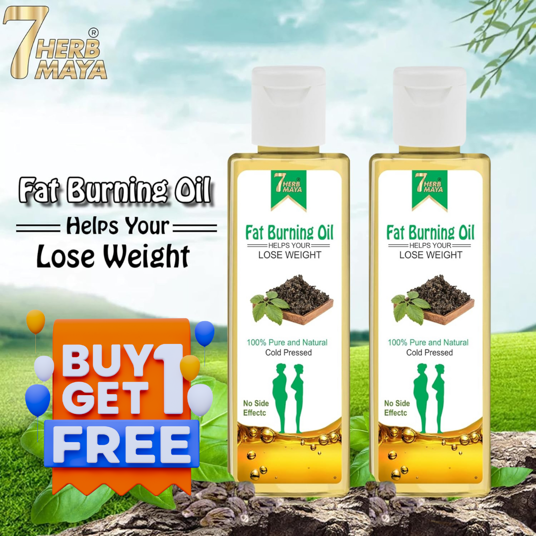 Ayurvedic 7Herbmaya Fat Burning Oil, Slimming oil, Fat Burner (Pack of 2) (BUY 1 GET 1 FREE)