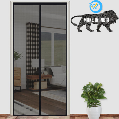 Door Curtain-Mesh Screen Net Home Magnetic Foldable Anti Mosquito Door Curtain