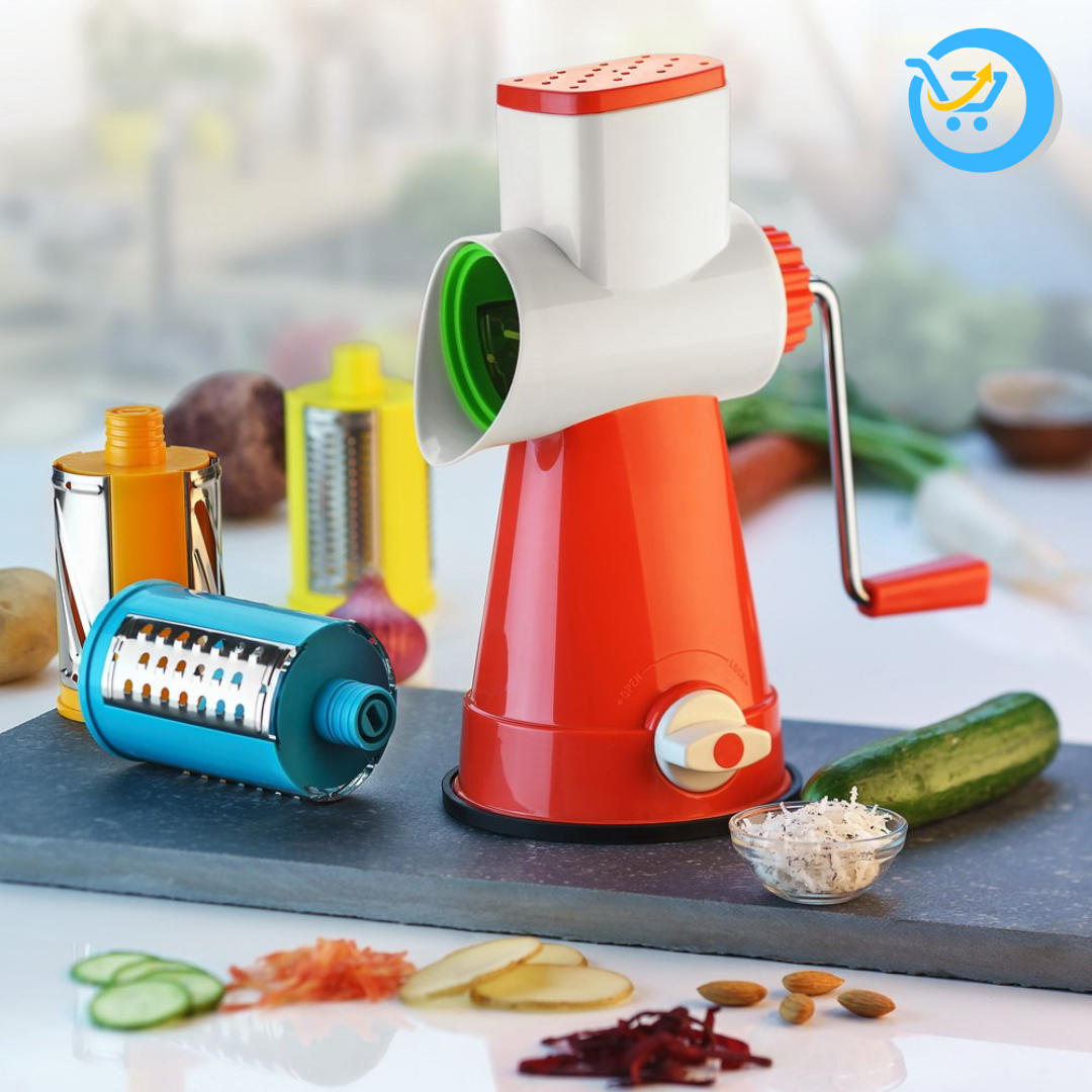 4 in 1 Rotary Drum Vegetable Grater & Slicer