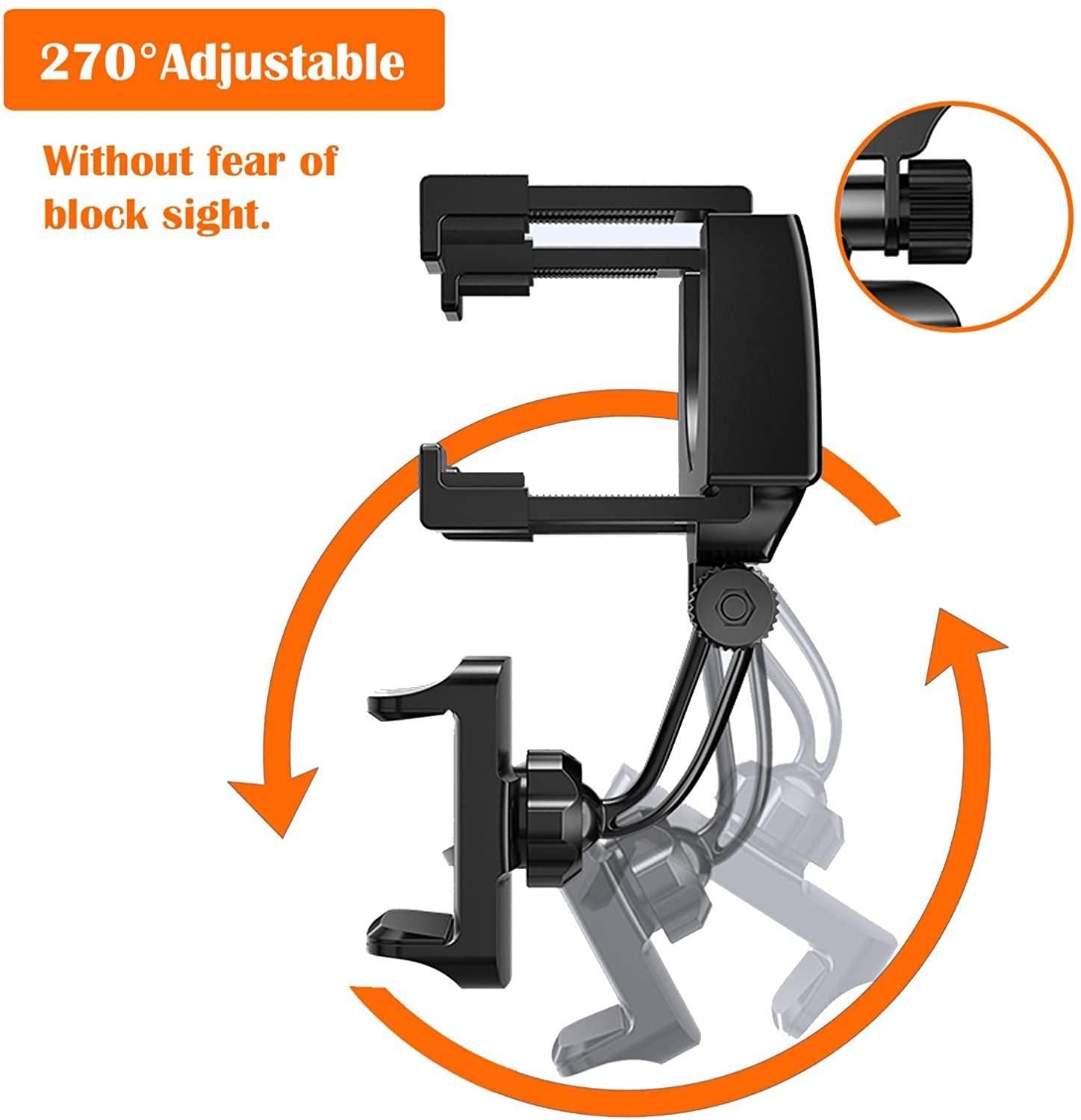 270 degree Car Rear view Mirror Phone Holder